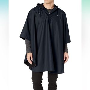 NWT Charles River Apparel Men's Royal Pacific Poncho WaterproofRain BLACK
